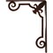 Ekena Millwork Fleur De Lis Wrought Iron Bracket, (Single center brace), Antiqued Copper 1 1/2"W x 7 1/2"D x 10"H BKTM01X07X10SFLACO - alternate 7